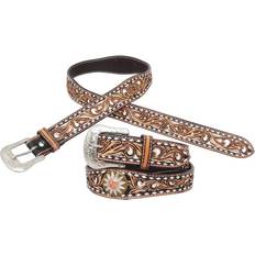 White - Women Belts Circle Y Daisy Filligree Belt Chocolate