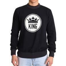 Dolce & Gabbana Sweaters Dolce & Gabbana Crown King Cotton Pullover Men's Sweater