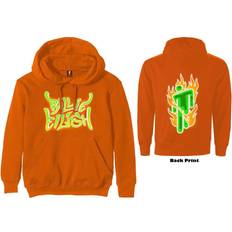 Billie Eilish Sudadera Airbrush Flames Blohsh Back Print - Orange