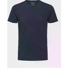 Selected Magliette Selected Maglietta Maniche Corte Col Rond Newpima T-Shirt - Bleu