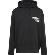 Wrangler Man Jumpers Wrangler Men's Slogan Hoodie Sweatshirt, Faded Black