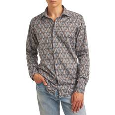 Eton Signature Twill with Paisley Pattern - Navy Blue