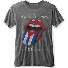 Rolling Stones Men Havana Cuba On Burnout Tee Vintage T-shirt Charcoal