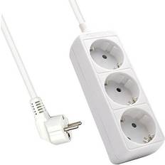 Accessori Elettrici Ewent Multipresa Compatta a 3 Posti, Ciabatta Elettrica con 3 Schuko/Tedesche Spina Schuko/Tedesca- Potenza 250V/2500W Cavo da 1,5 Metri, Prese