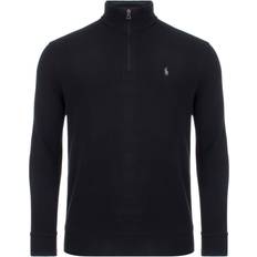 Polo ralph lauren half zip Polo Ralph Lauren Double Knit Half-Zip Sweater - Black