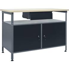 Work Benches vidaXL Workbench Black 120x60x85 cm Steel