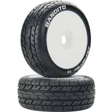 Bandito 1/8 Buggy Tire C2 Mounted White (2)