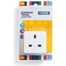 Gris Adaptadores de viaje Status European Travel Adaptor Plug (12 Pack)