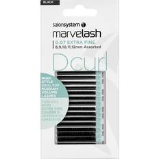 Salon System Marvelash D Curl 0.07 Extra Fine Assorted Length Mink Style Black