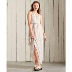 Superdry Margaux Maxikjole - Blå/Jade/Pastelpink/Hvid
