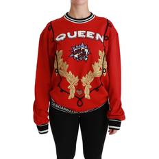 Dolce & Gabbana Women's Queen Sequined Love Pullover Sweater TSH4387 IT44