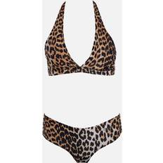 XXS Swimwear Ganni Leopard Print Bikini Top Leopard