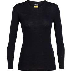 Icebreaker Women's Merino 175 Everyday Long Sleeve Crew Thermal Top - Black