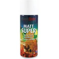 Plasti-Kote Spray Paints Plasti-Kote Super Spray Matt White RAL 9016 400ml