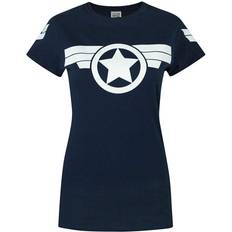 Marvel Captain America: Super Soldier Womens/Ladies Logo T-Shirt (Navy)