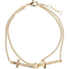 DSquared2 Two Chain Cross Bracelet