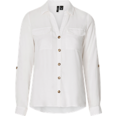 Bianco - Donna Camicie Vero Moda Rolled Up Sleeves Shirt