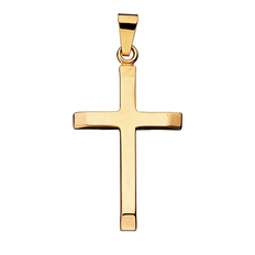 Guld kors i 14 karat Scrouples Cross Pendant - Gold