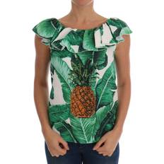 Clothing Dolce & Gabbana Pineapple Banana Sequins Blouse T-shirt IT36