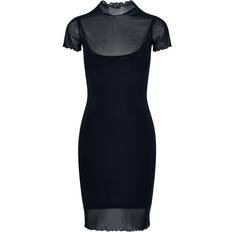 Kleider Urban Classics Mesh Double Layer Dress - Schwarz