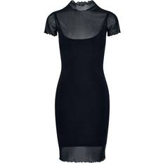 Kleider Urban Classics Mesh Double Layer Kleid - Schwarz