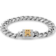 Herre Armbånd på salg Tommy Hilfiger Monogram Two-Tone Bracelet - Silver/Gold