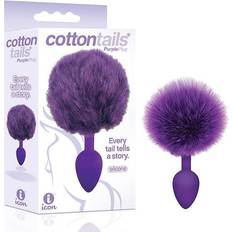 Butt plug tail Cottontails Bunny Tail Silicone Butt Plug Purple