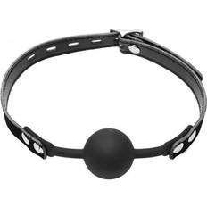 Master Series Premium Hush Silikon Comfort Ball Gag Svart
