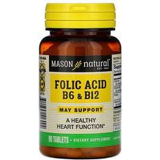 Mason Natural Folic Acid B6 & B12 90 Tablets