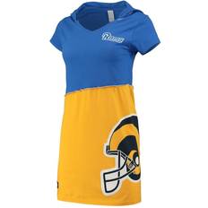 Refried Apparel Women Royal/Gold Los Angeles Rams Sustainable Hooded Mini Dress