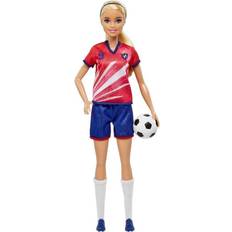 Barbie Bambole e Case delle Bambole Barbie Soccer Doll Colorful 9 Uniform Soccer Ball