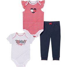 Tommy Hilfiger Girls Other Sets Tommy Hilfiger Baby Girl's Signature Bodysuits &Joggers Set 3-Piece - Bright White