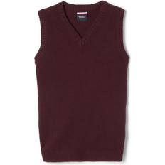 Boys Knitted Vests Children's Clothing French Toast Big Boy's V-Neck Sweater Vest - Burgundy