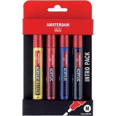 Amsterdam Gul Kuglepenne Amsterdam Acrylic Marker Intro Set 4-pack