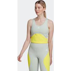 Giallo Canottiere Adidas Canotta AEROREADY Train HIIT Crop - Linen Green/Beam Yellow