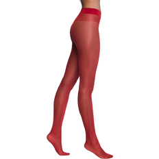 Red Pantyhose Wolford Satin Touch 20 Tights - Red Dahlia