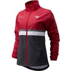 New Balance Damen Oberbekleidung New Balance London Marathon Damen Jacket - Rot/Schwarz