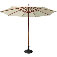 Beige - Træ Parasoller & Tilbehør Sunfun Garden Wood Parasol 300cm