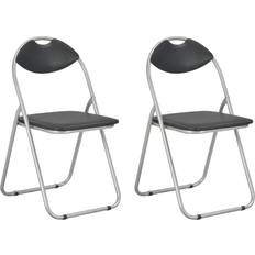 Leatherette Kitchen Chairs vidaXL Folding Kitchen Chair 80.5cm 2pcs