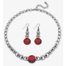 Jewelry Sets on sale Women's Tone Collar Necklace and Earring Set, Simulated Birthstone by PalmBeach Jewelry in January