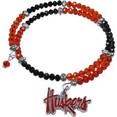 NCAA Nebraska Cornhuskers Memory Wire Crystal Bracelet