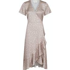 Neo Noir Magga Elegant Dot Dress - Sand