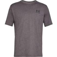 Under Armour Left Chest Logo Short Sleeve Men's - Charcoal Medium Heather/Black
