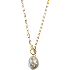Hultquist Guldbelagt Halskæder Hultquist Eleonora Pendant Necklace - Gold/White