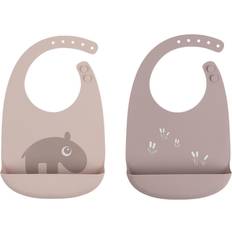 Done By Deer Ozzo Bibs Powder Pink 2-pack