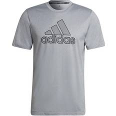 Fitness & Gymträning - Herr - Silver Kläder adidas Training T-shirt Men - Halo Silver