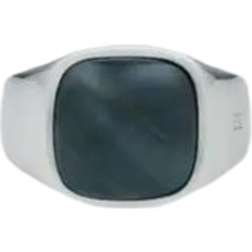 IX Studios Hawks Eye Signet Ring - Silver/Blue