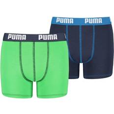 Niño Boxers Puma Boy's Basic Boxer 2 Pack - Green/Blue (935454)