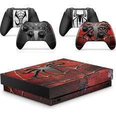 Bundle Decal Stickers giZmoZ n gadgetZ Xbox One X Console Skin Decal Sticker + 2 Controller Skins - Spider