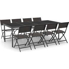 vidaXL 3073507 Juego de comedor de patio, 1 Mesa incl. 8 Sillas